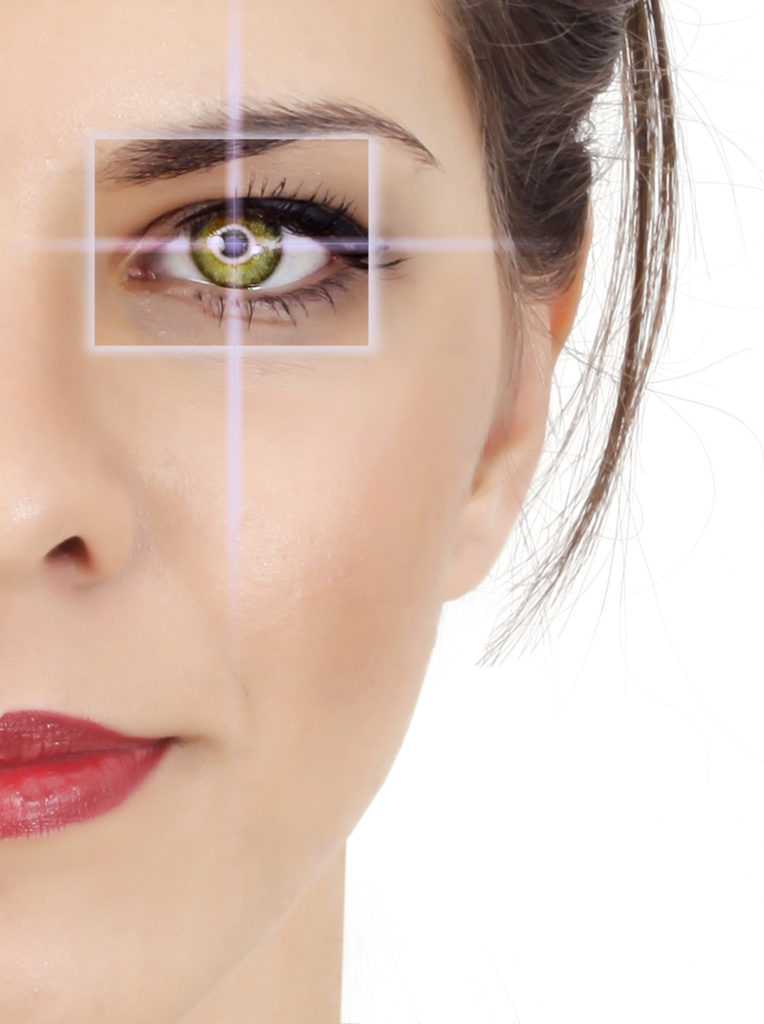 istock 477177798 picture of beautiful woman pointing to her eye